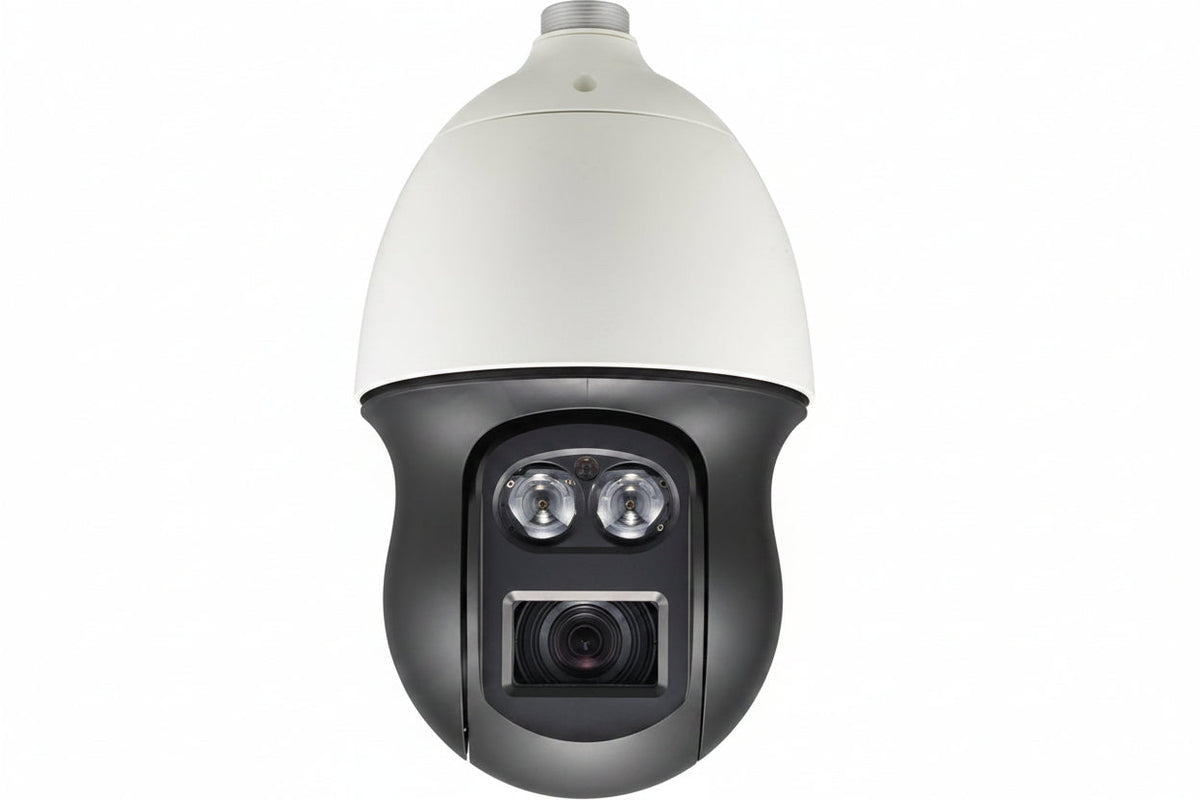 Hanwha XNP-6550RH X-Series 2MP IR PTZ Dome Camera, 55x Optical Zoom Lens, Black/White