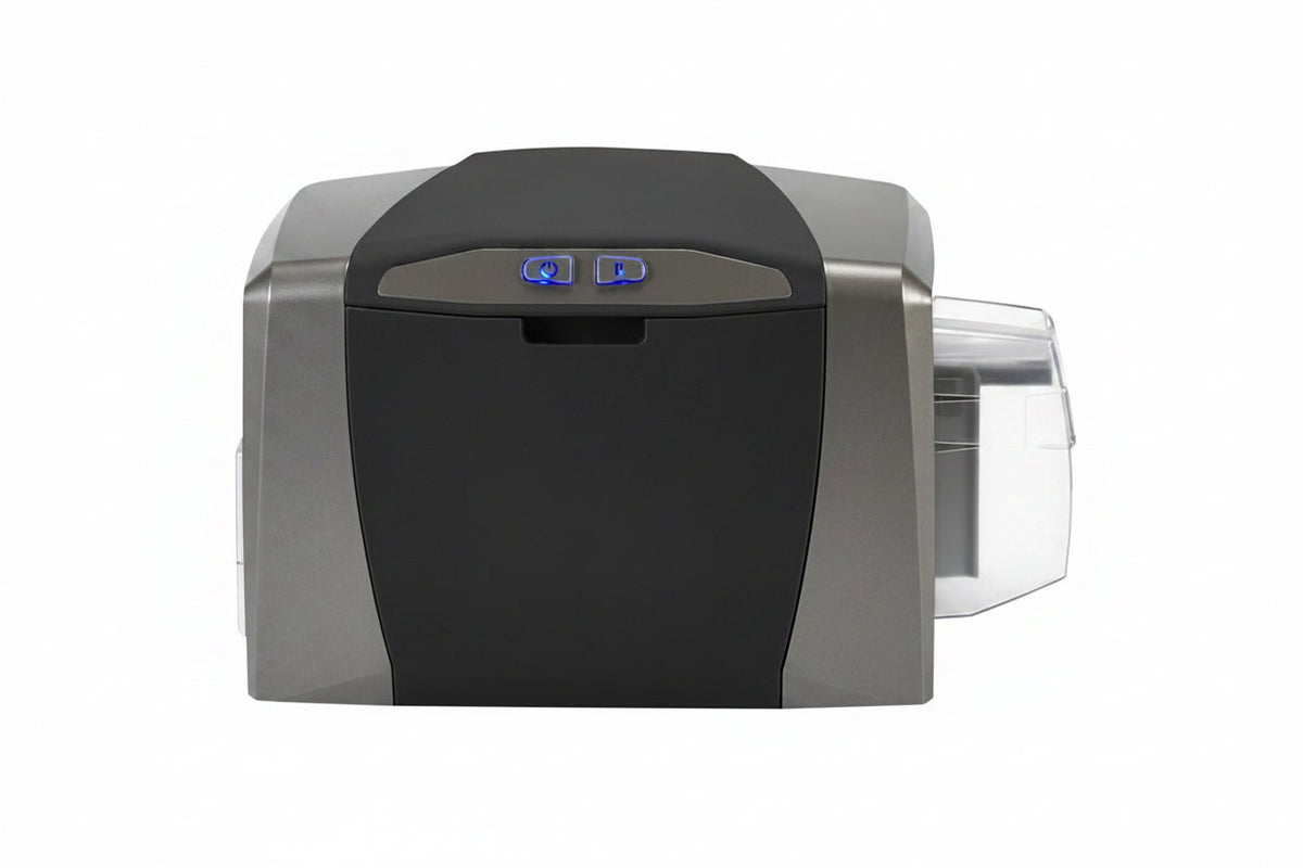 HID FARGO DTC1250E Single-Side ID Printer (NA) with Media Kit, AsureID Solo Software, USB Digital Camera, EZ -Full-Color Ribbon Cartridge (250 Img), 100 UltraCard PVC Cards