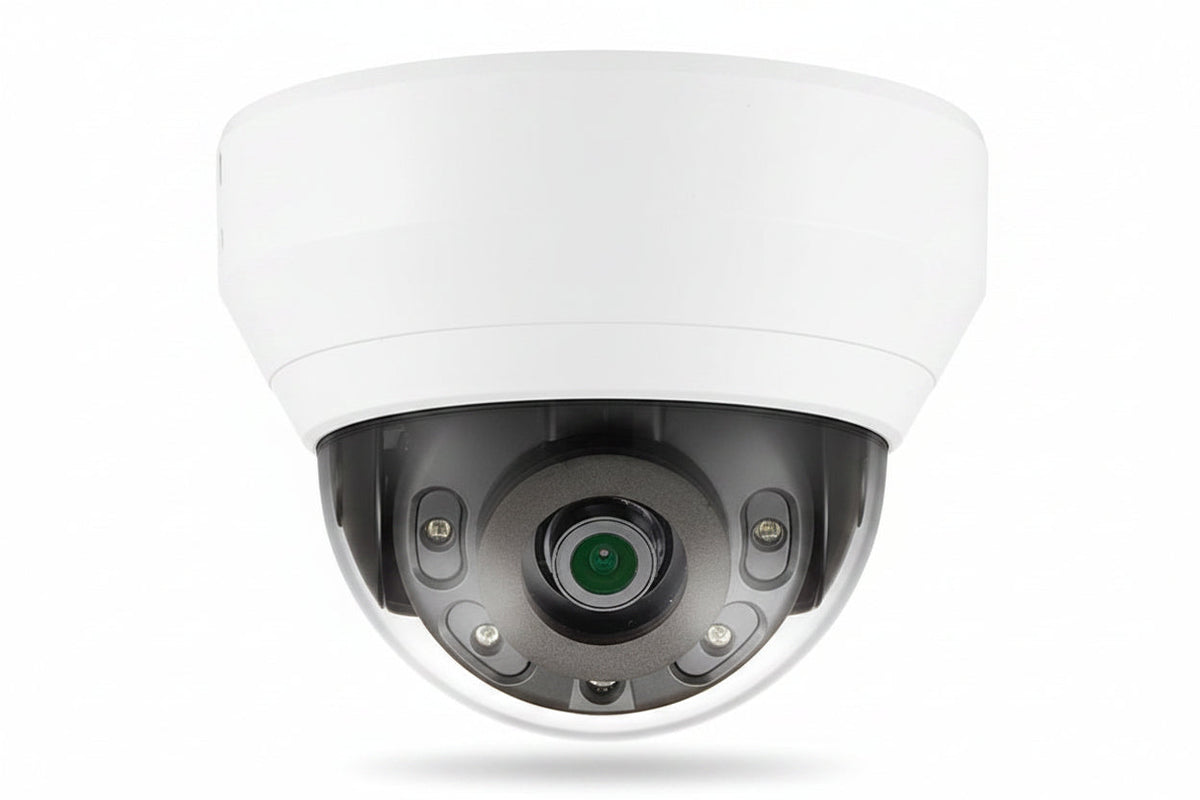 Hanwha QND-6012R1 Q-Series 2MP IR Vandal Dome Camera, 2.8mm Fixed Lens, White