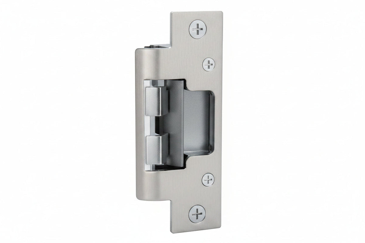 HES 8000C-12/24D-630-LBM 8000C Series Complete Pac Electric Strike Kit with Latchbolt Monitor for Latchbolt Locks, Includes 801 and 801A Faceplates, Satin Stainless Steel