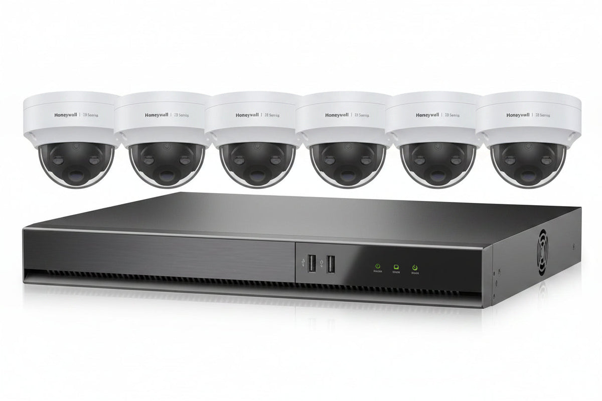 Honeywell HN35080202D65PK 35 Series Video Surveillance Kit with (6) 5MP Day-Night Dome Cameras and (1) 8-Channel NVR