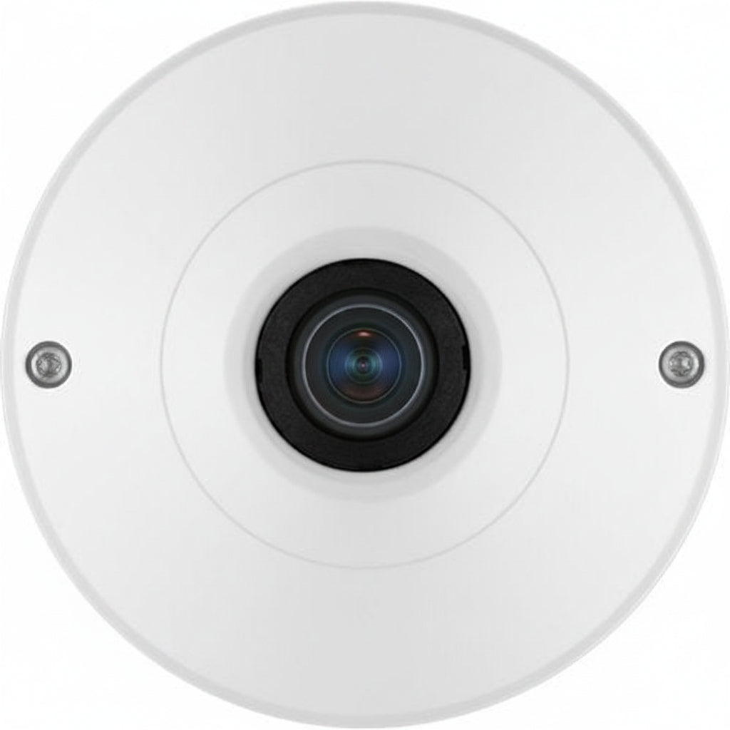 Hanwha QNF-9010 Q-Series 12MP Fisheye Camera, 1.08mm Fixed Lens, White