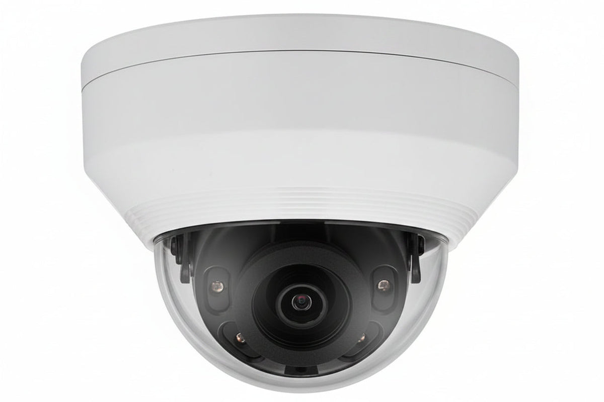 Hanwha ANV-L6012R A-Series 2MP Outdoor IR Vandal Dome IP Camera, 2.8mm Fixed Lens, White