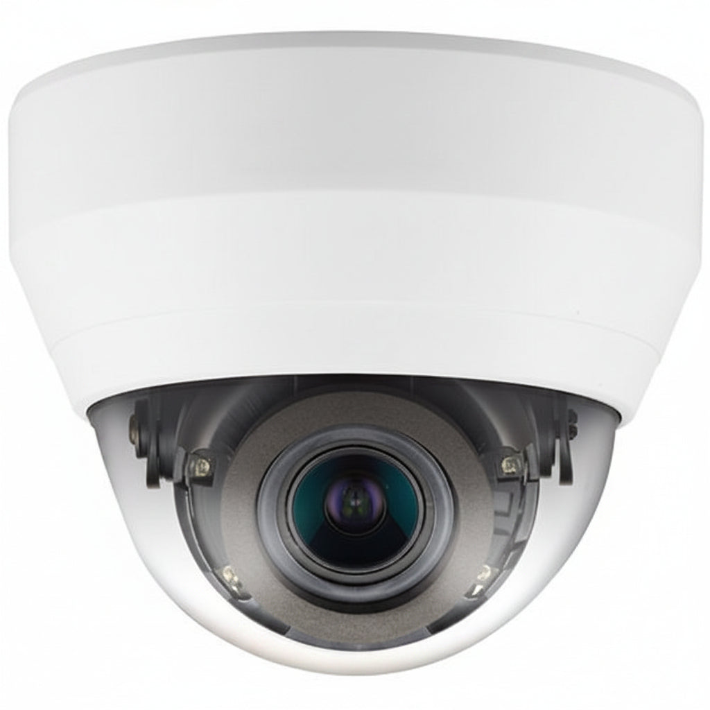 Hanwha QND-6082R Q-Series 2MP IR Vandal Dome Camera, 3.2-10mm Varifocal Lens, White