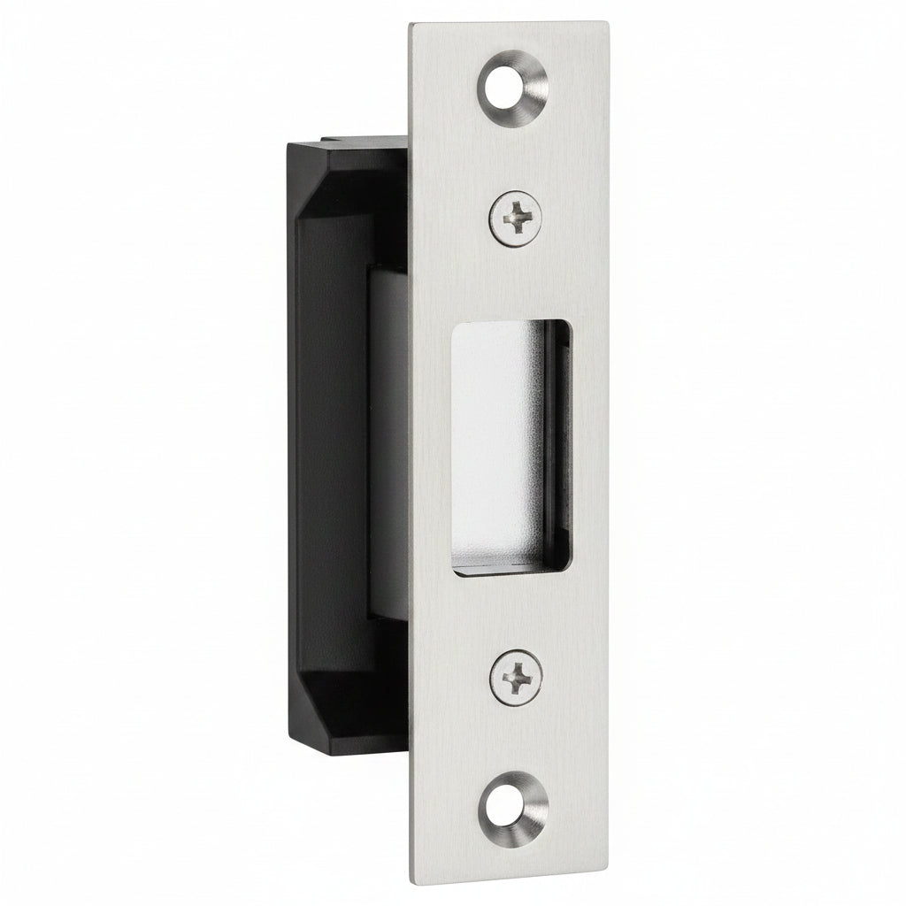 HES 5000-12/24D-LBM Electric Strike Body with Latchbolt Monitor, Low Profile, 12/24VDC, 0.24/0.12A, 1/16" Depth, Satin Stainless Steel