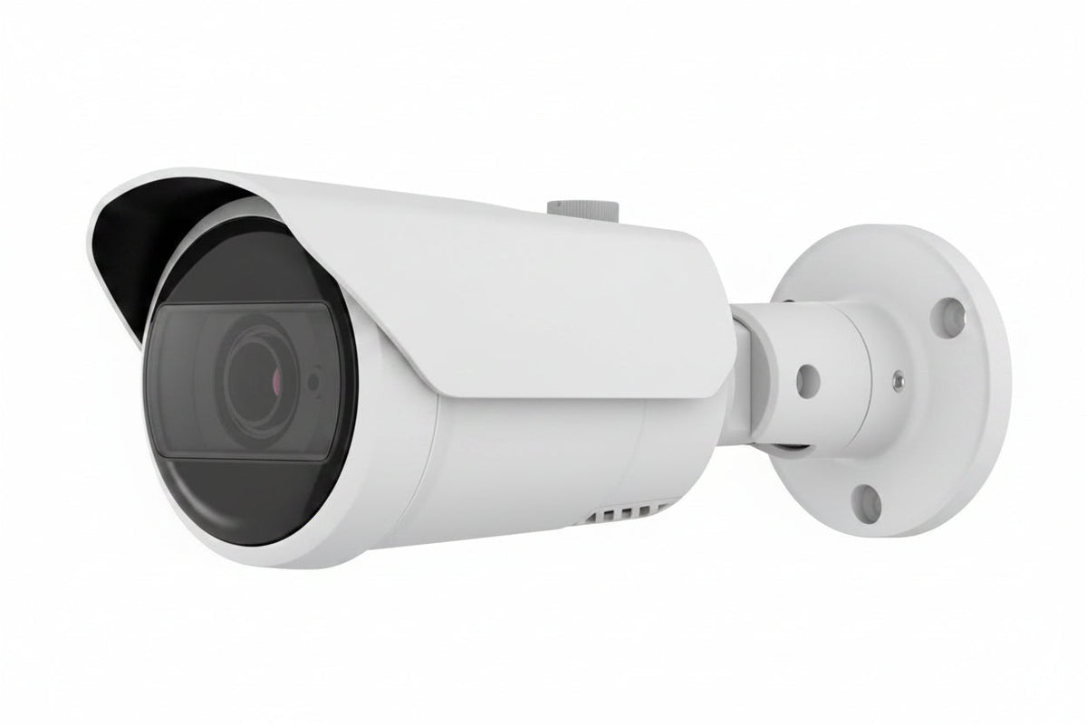 Hanwha QNO-C9083R Q-Series 4K AI IR Bullet Camera 3-10mm Varifocal Lens, White