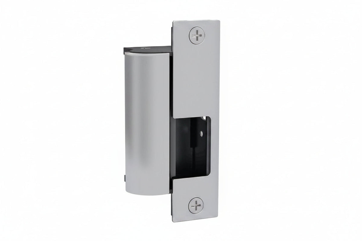 HES 1006CLB-F-12/24D-630 1006 Series Complete Electric Strike, Fail Safe, Includes Faceplates (J, K, KD, KM), Satin Stainless Steel