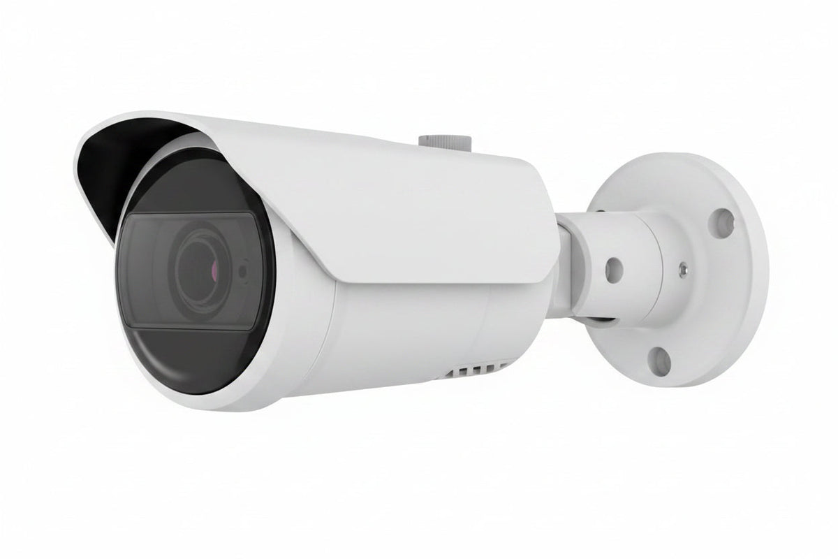 Hanwha QNO-C9083R Q-Series 4K AI IR Bullet Camera 3-10mm Varifocal Lens, White