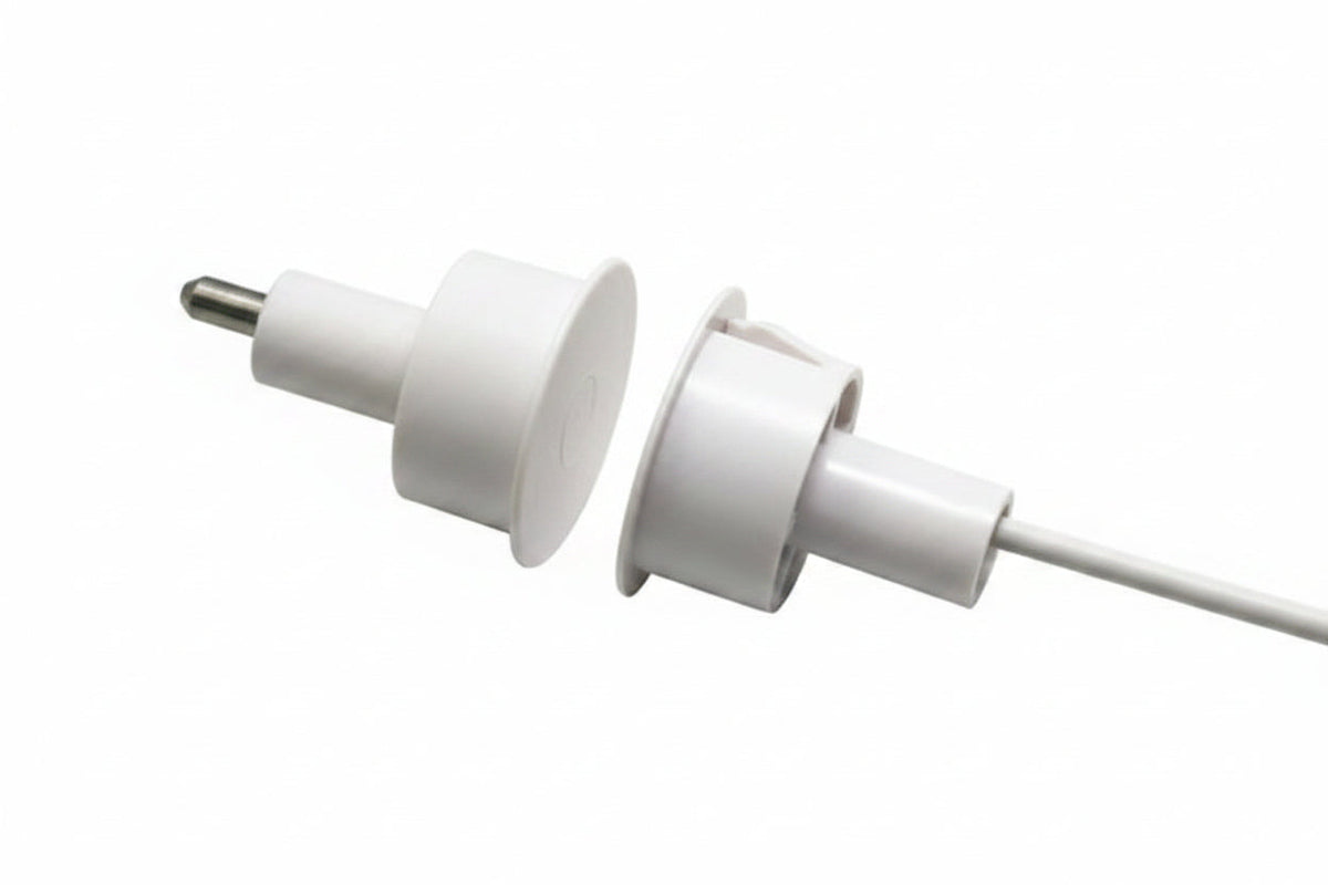 GRI 190-12-W 3/4" Steel Door Recessed Switch Set, Standard Gap, 5W, 175VDC, 0.25 Amp, Open/Closed SPDT, C, White