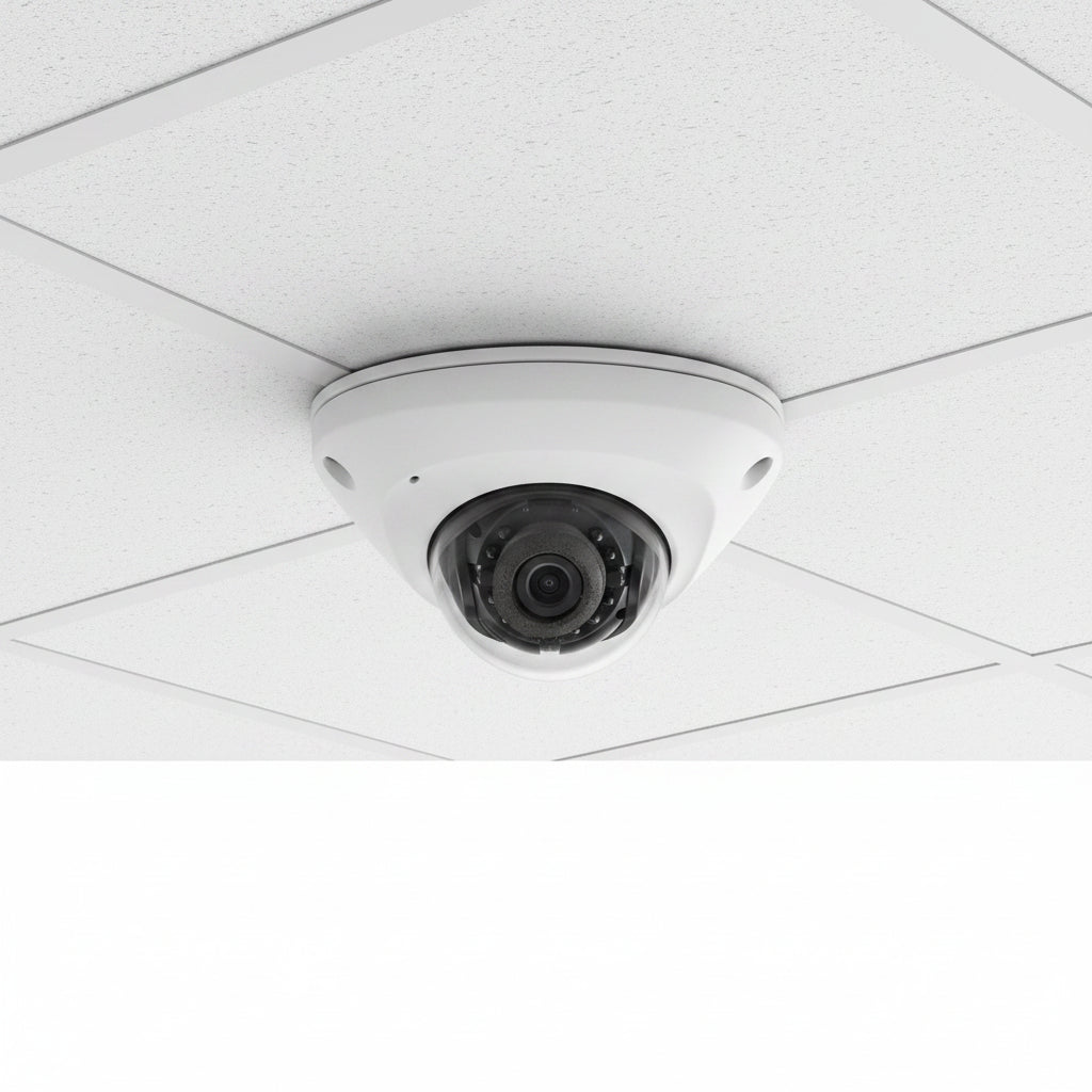 Hanwha ANV-L6023R Series 2MP Vandal Flateye Dome IP Camera, 3.6mm Fixed Lens, White