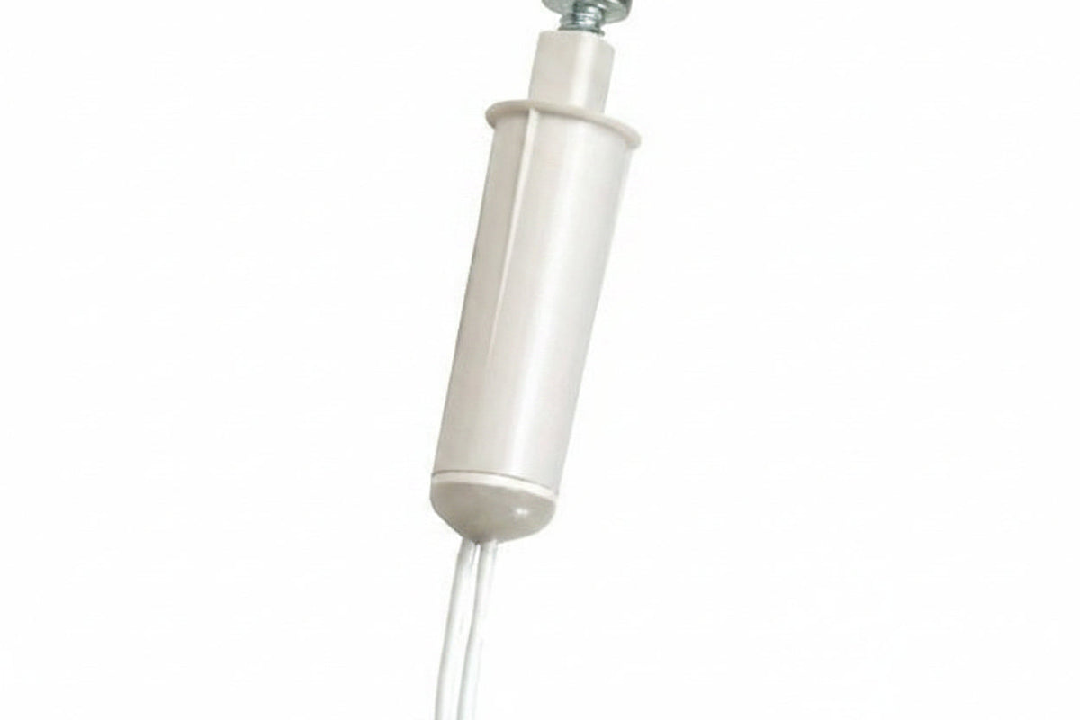 GRI PB-2020-W 3/8" Diameter Push Button Plunger Switch, 10W, 200VDC, 0.50A, Closed Loop, N/O, A, White