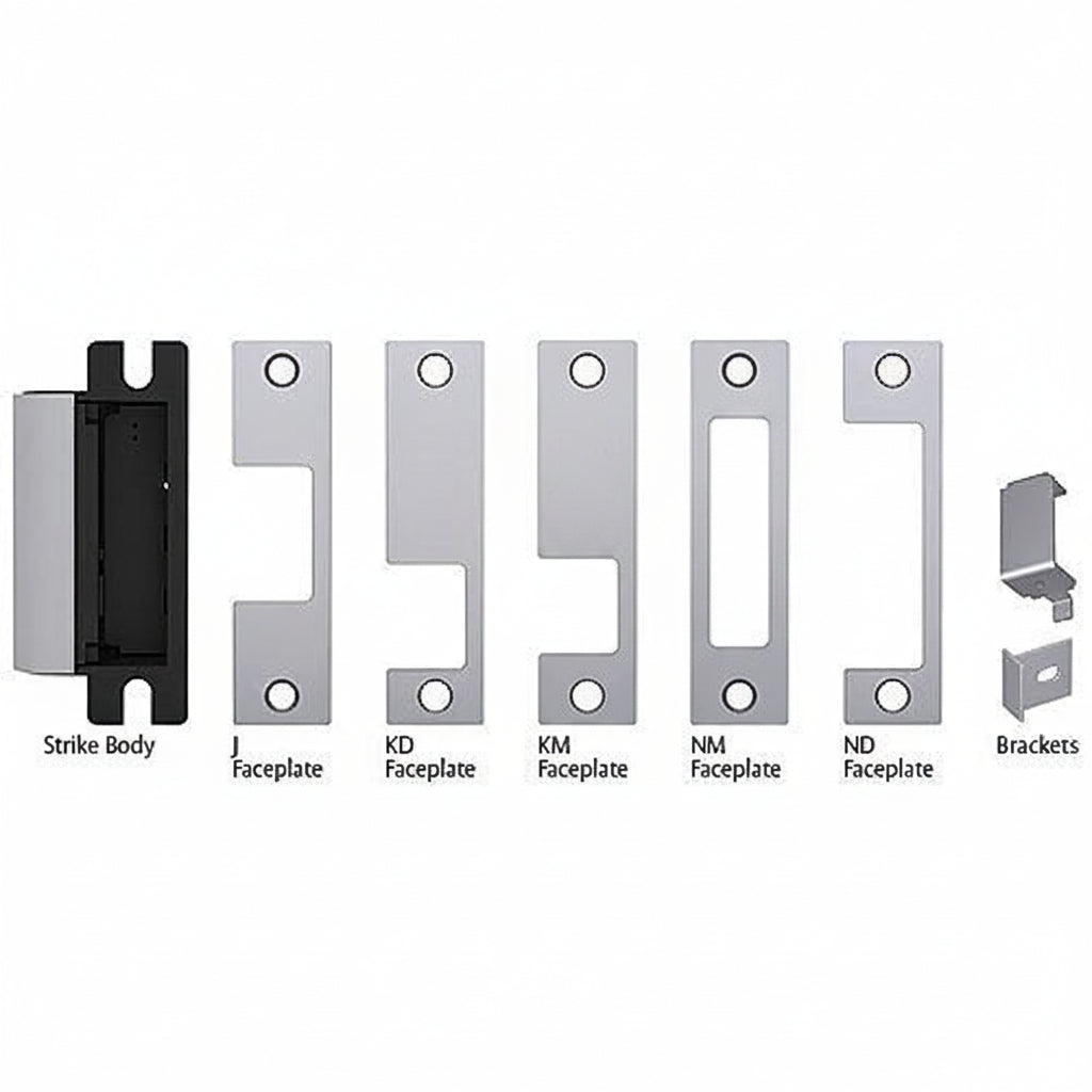 HES 1006CS-630 1006 Series Complete Electric Strike, Includes Smart Pac III, Faceplates (J, KD, KM, HM, ND) and Brackets, Satin Stainless Steel