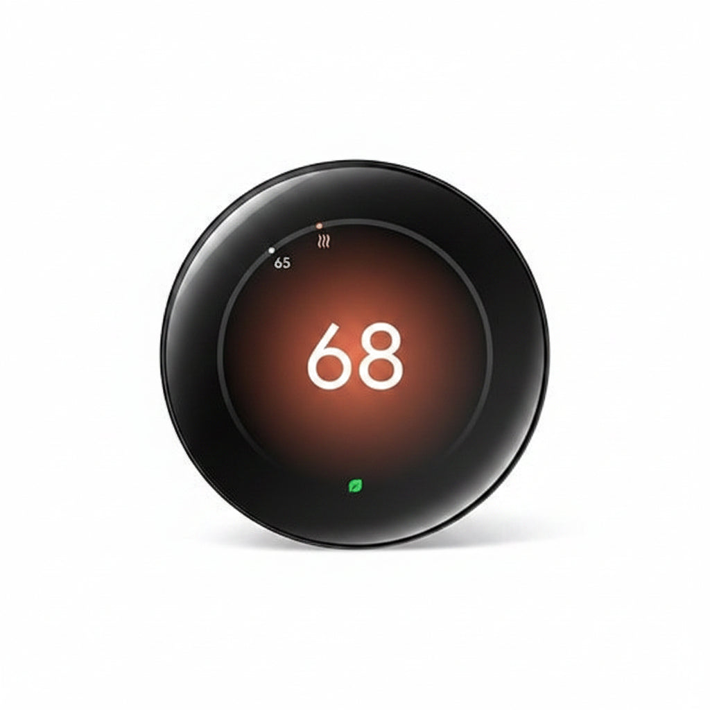 Google Nest Learning Thermostat GA05169-US 4th Generation with Nest Temperature Sensor 2nd Generation, Polished Obsidian