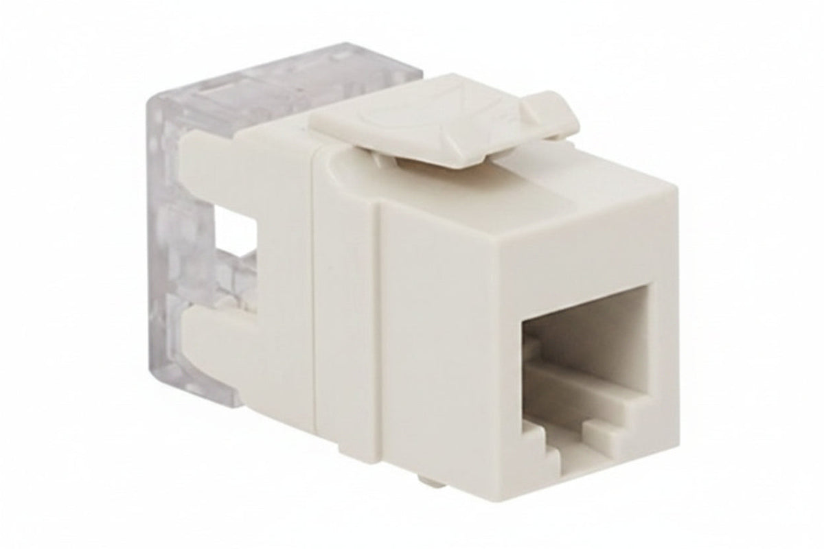 ICC IC1076F0WH Modular Connector, Voice, 6 Position 6 Contact RJ-11, High Definition, White, 6 Position, White