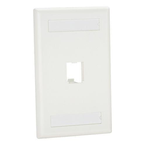 CFPL1IWY Mini-Com 1-Gang 1-Port Wall Plate