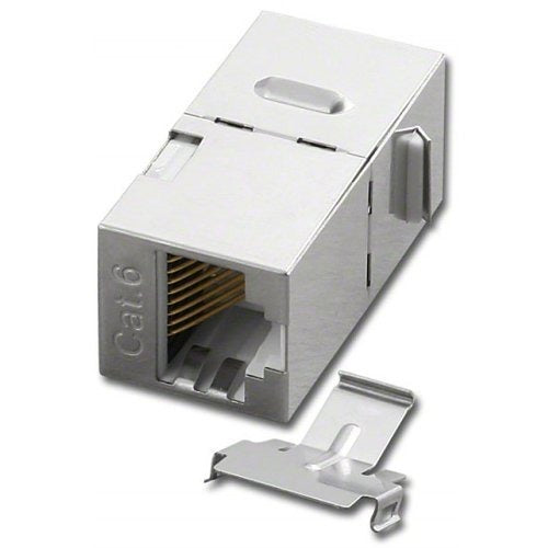 DC-1021-8-WH-6 Cat6 RJ45 Feed-Through Jack, White