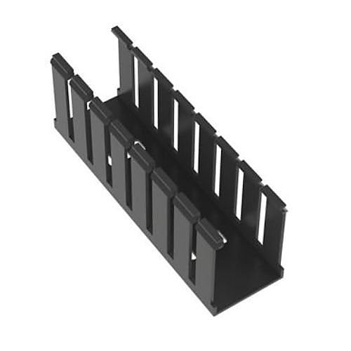 G2X3BL6 Panduct Type G Wide-Slot Wiring Duct, 6 ft, Black
