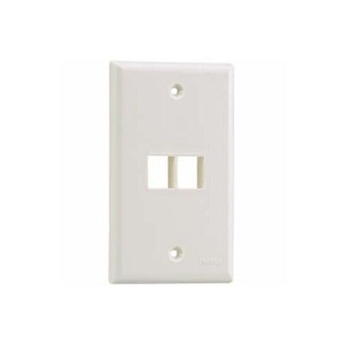 NK2FNEI NetKey 1-Gang 2-Port Wall Plate, Ivory