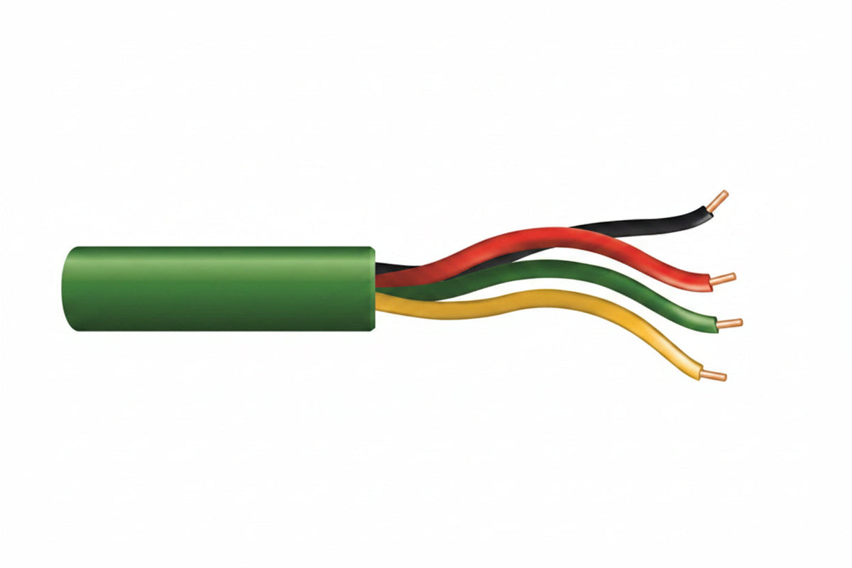 Genesis 21031101 22/4 Solid Unshielded Cable, Riser, CMR, FT4, 1000' (304.8m) Pull Box, White