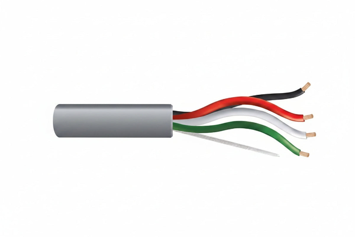 21151109 18/4 Stranded Unshielded Cable, Riser, CMR, FT4, 1000' (304.8 m) Pull Box, Gray