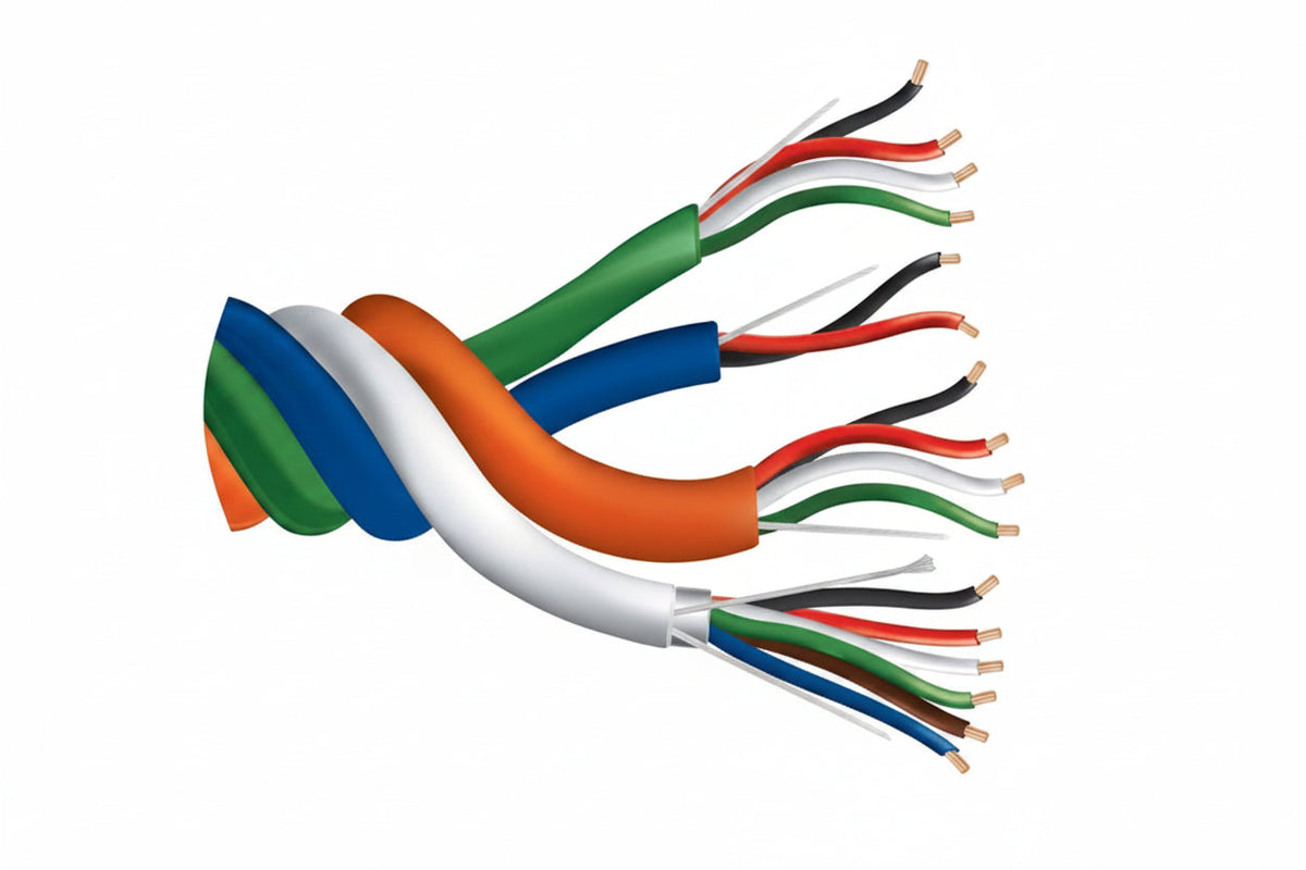31951099 22/6 Stranded Shielded + 22/4 Stranded + 22/2 Stranded + 18/4 Stranded Profusion Access Control Cable, Plenum, CMP, FT6, 1000' (304.8 m) Reel, Unjacketed