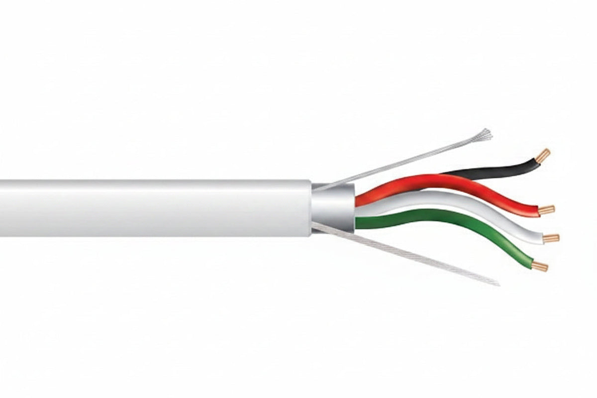 Genesis 32152112 18/4 Stranded Shielded Cable, Plenum, CMP, FT6, 1000' (304.8 m) Reel-in-a-Box, Natural