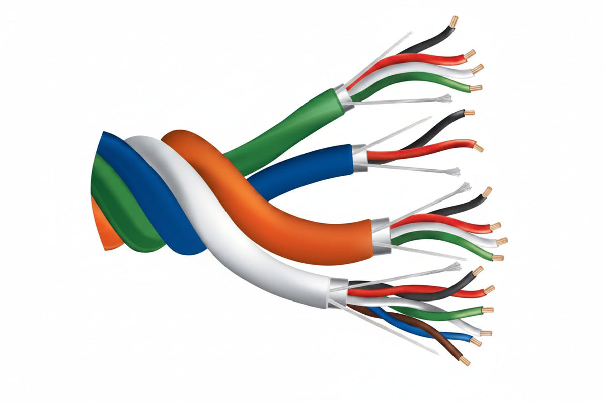 32951099 22/6 Shielded + 22/4 Shielded + 22/2 Shielded + 18/4 Shielded Profusion Access Control Cable, Plenum, CMP, FT6, 1000' (304.8 m) Reel, Unjacketed