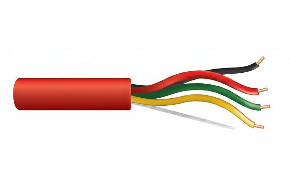 43015504 22/4 Solid Unshielded Fire Alarm Cable, Riser, FPLR, 500' (152.4 m) Pull Box, Red