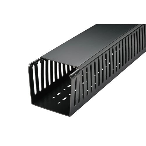 0E-FDBK3 Finger Duct Raceway – 3" Width x 3" Height x 6' Length, Durable Black PVC, 2-Pack, Network Cable Management for Server and Network Rooms