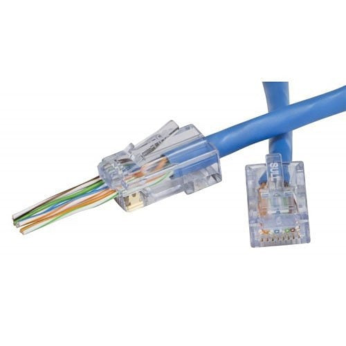 100010C EZ-RJ45 Cat6 Gold-Plated Connectors, 50-Pack
