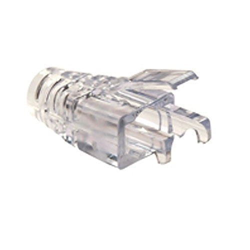 100036C Cat6 RJ45 Strain Relief Boots, Clear, 50-Pack