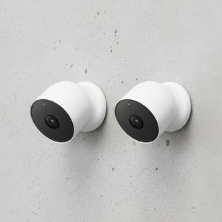 Google Nest Cam GA01894-US Indoor and Outdoor Battery Security Camera, 2-Pack, Snow