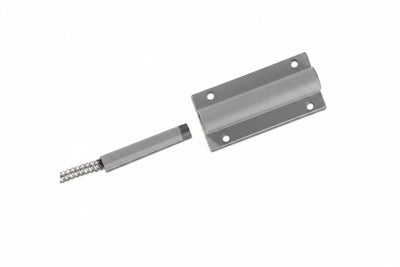 Edwards Signaling 2100 Series Magnapull Heavy-Duty Magnetic Pull-Apart Cord, normally open, 3' stainless steel armored cable lead, gray, surface mounted
