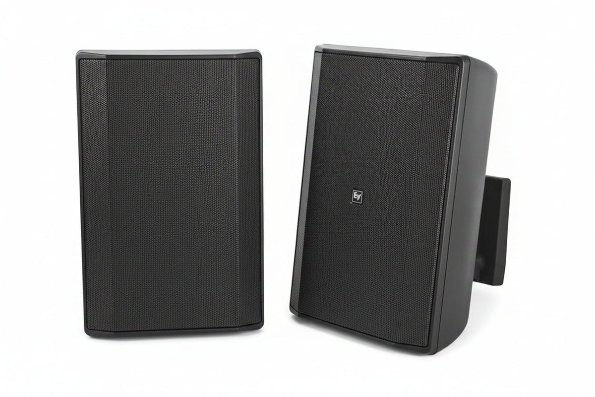 Electro-Voice EVID-S8.2TB Surface Mount Speaker 8" Cabinet 70/100V, Pair, Black