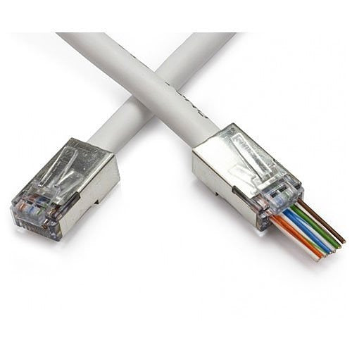 105020 EZ-RJ45 Cat5e/Cat6 Shielded STP Connectors, 500-Pack