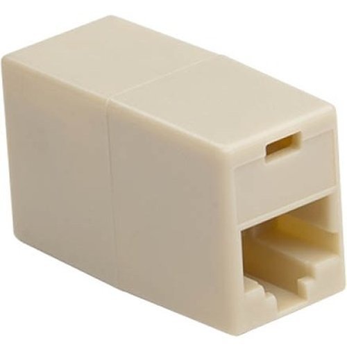 106211C RJ45 Female-to-Female Inline Twisted-Pair Coupler, Almond