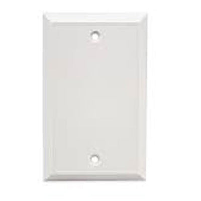 Single Gang Blank Faceplate Ivory, Standard Wall Plate Cover 107-52