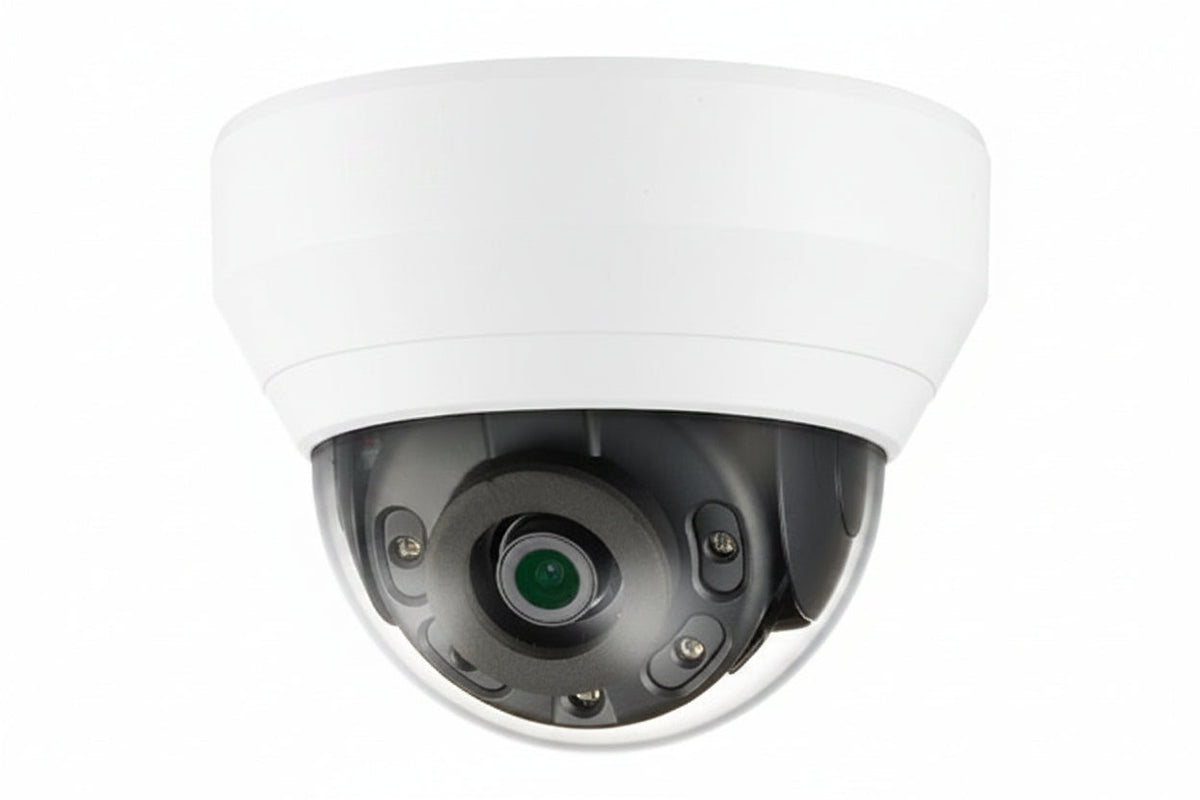 Hanwha QNV-7012R Series 4MP IR Vandal IP Dome Camera, 2.8mm Lens, White