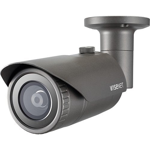 Hanwha QNO-8020R Q-Series 5MP IR Bullet Camera, 4mm Fixed Lens, Dark Gray