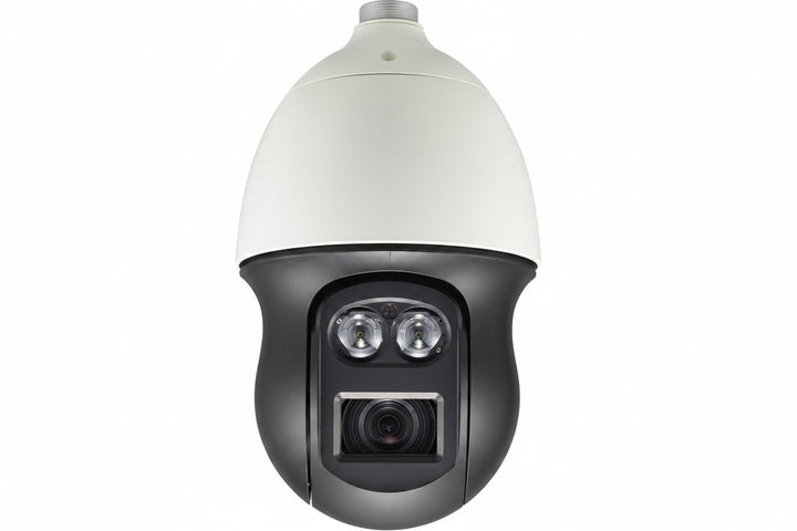 Hanwha XNP-6550RH X-Series 2MP IR PTZ Dome Camera, 55x Optical Zoom Lens, Black/White
