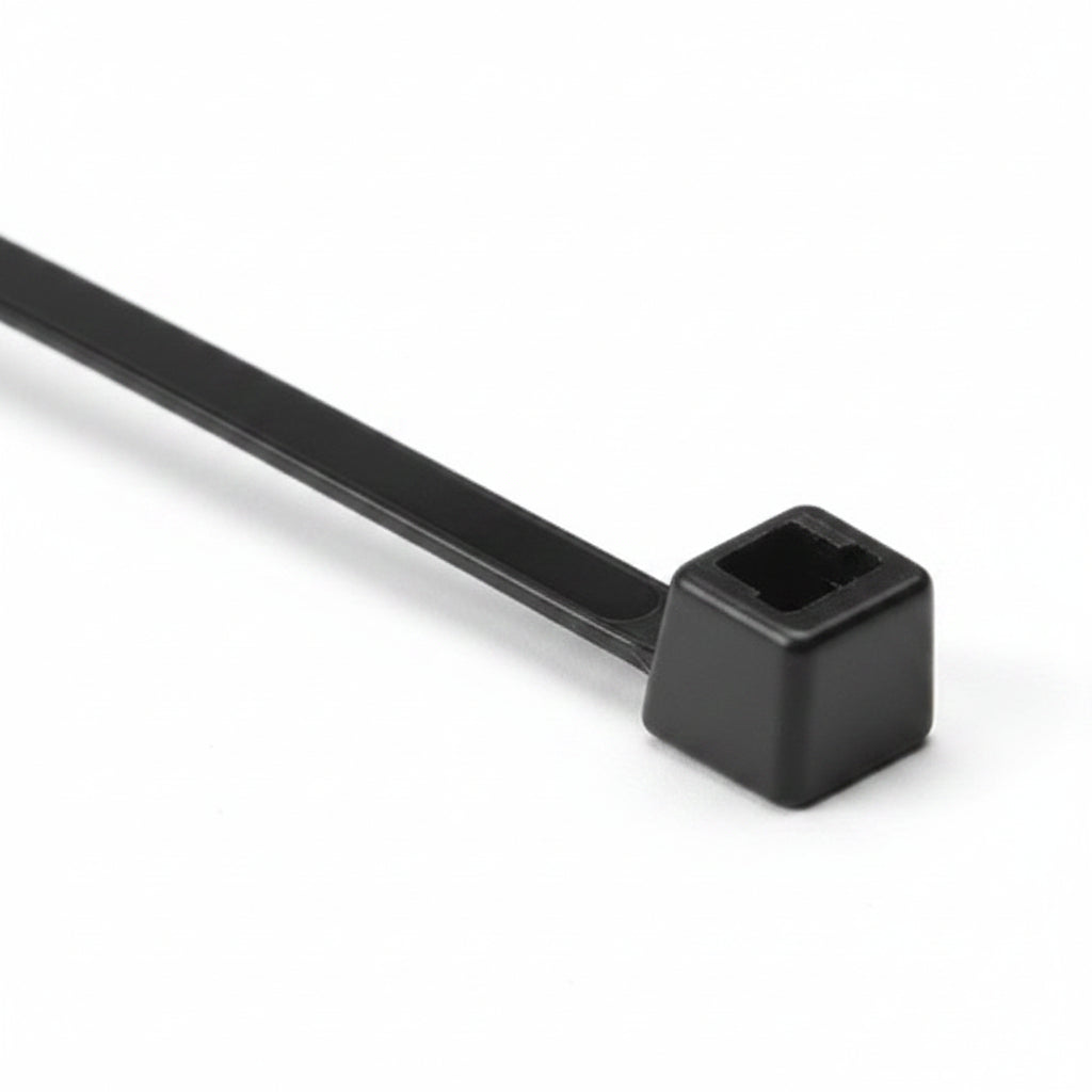 HellermannTyton T50R0C2 8-Inch UL-Rated Cable Ties, 50 lb, PA66, 100-Pack, Black