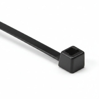 HellermannTyton T50R0C2 8-Inch UL-Rated Cable Ties, 50 lb Tensile Strength, PA66, 100-Pack, Black