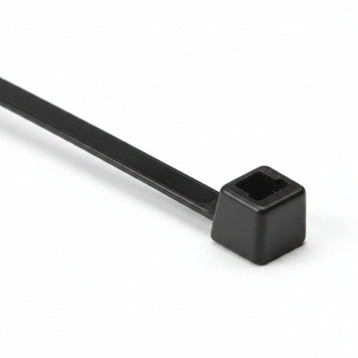 HellermannTyton T50R0C2 8-Inch UL-Rated Cable Ties, 50 lb, PA66, 100-Pack, Black