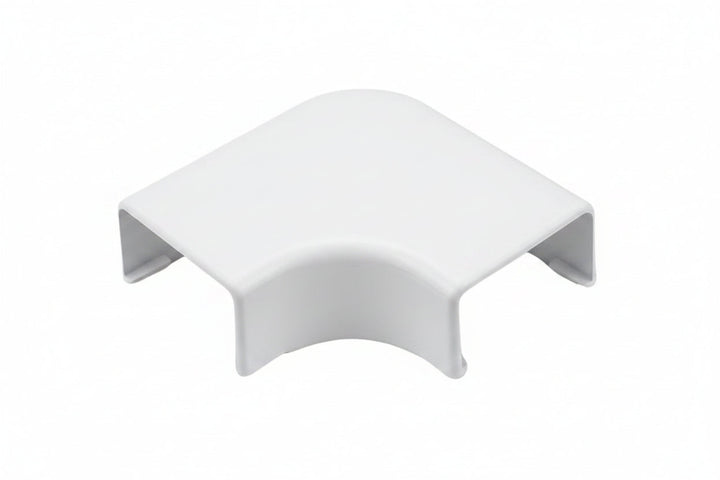 HellermannTyton TSR3W-25-1 Cable Raceway Elbow Cover Fitting, 1-3/4-Inch, 1-Inch Bend, White