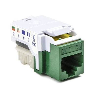 HellermannTyton RJ45FC5E-GRN CAT5e RJ45 Keystone Jack, Green