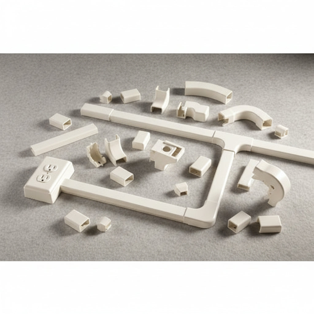 HellermannTyton TSRP3I-12 PVC Raceway Reducer, 1-1/4-Inch to 3/4-Inch, Ivory