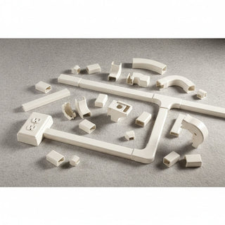 HellermannTyton TSRP3I-12 PVC Raceway Reducer, 1-1/4-Inch to 3/4-Inch, Ivory