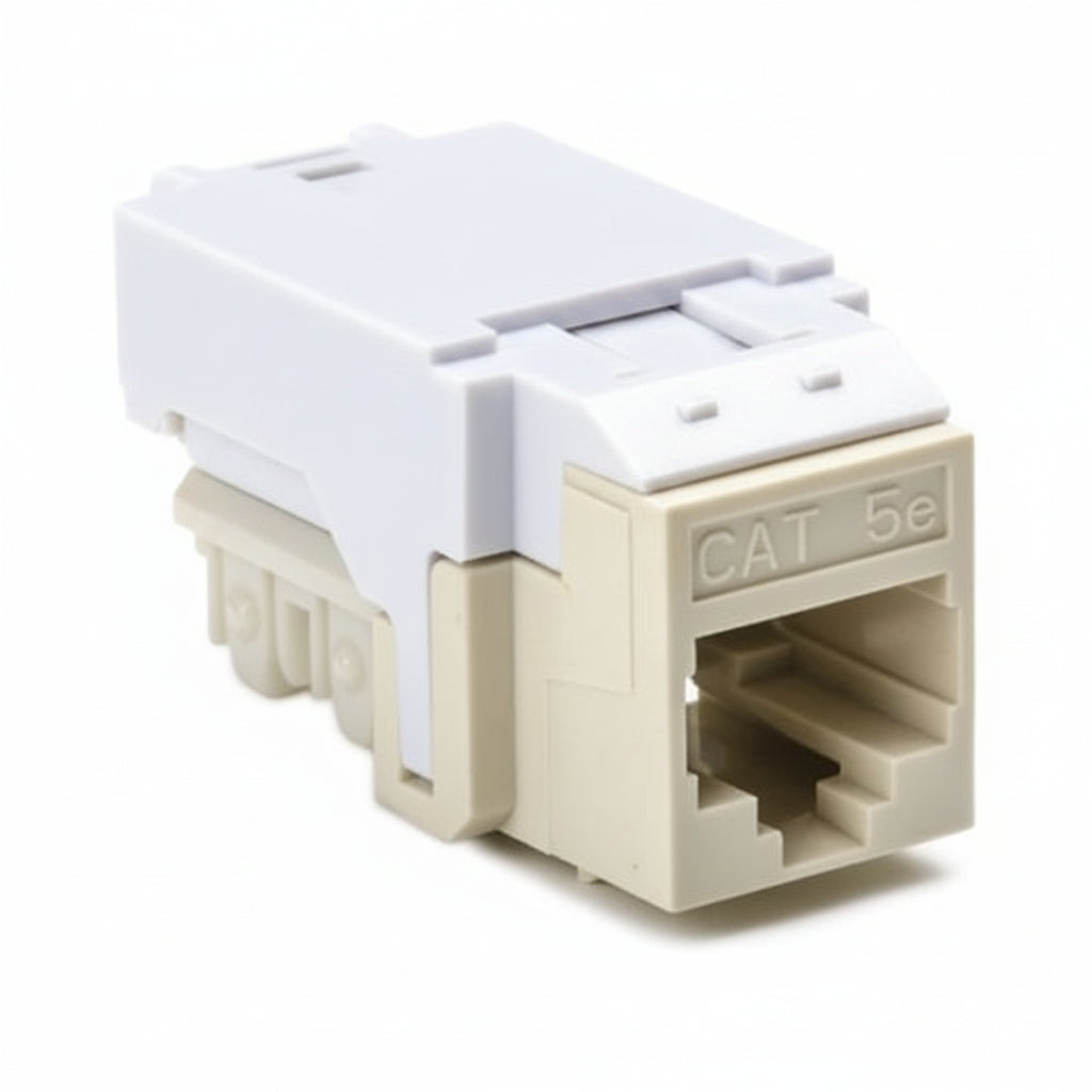 HellermannTyton RJ45FC5E-FW CAT5e RJ45 Keystone Jack, Office White