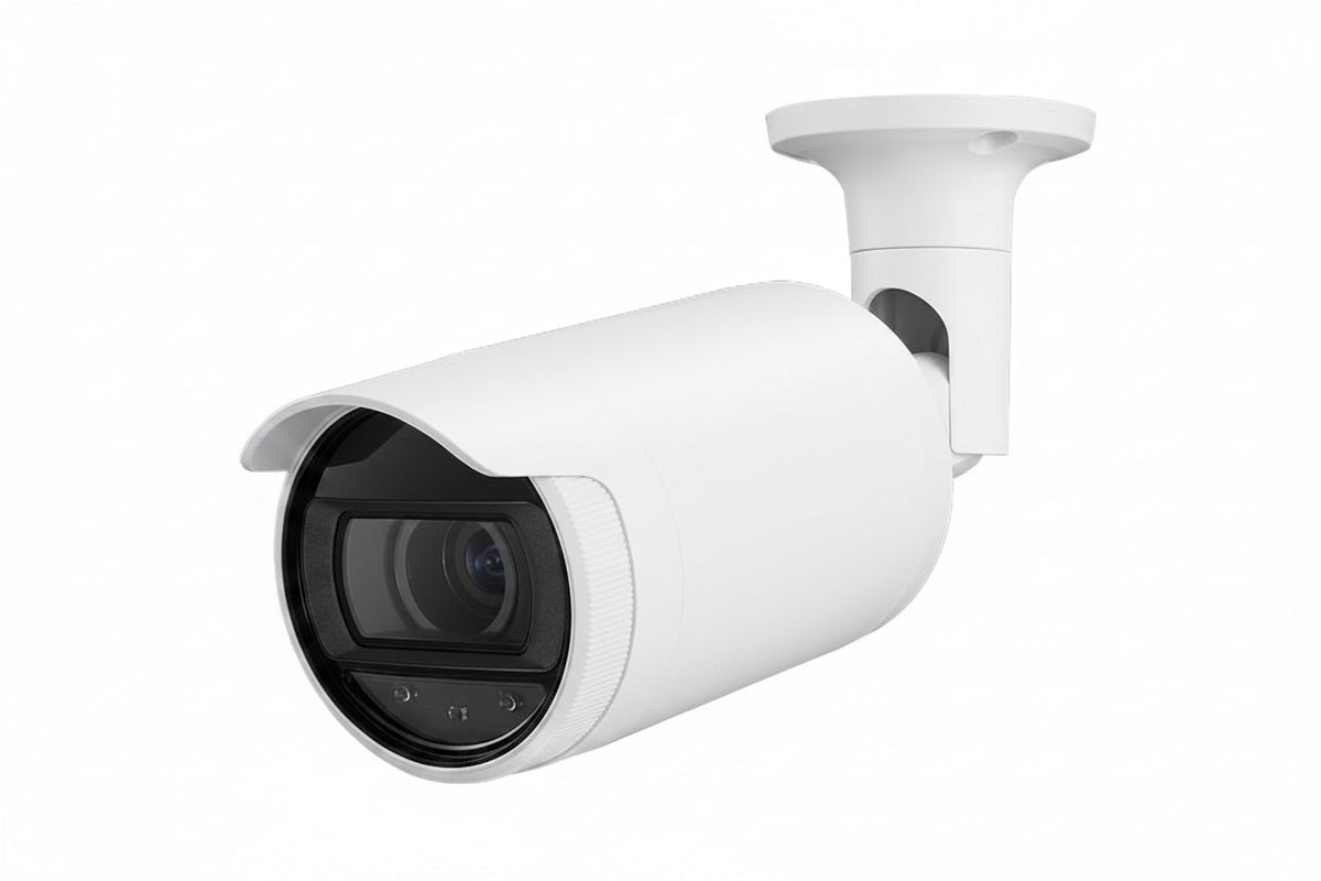 Hanwha ANO-L7082R A Series 4MP IR Bullet Camera, 3.3-10.3mm Varifocal Lens, IP66, White