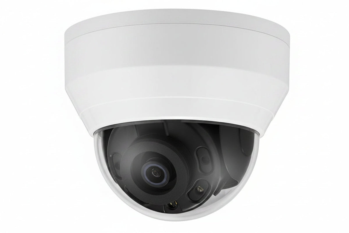 Hanwha QND-8020R Q-Series 5MP IR Dome Camera, 4mm Fixed Lens, White